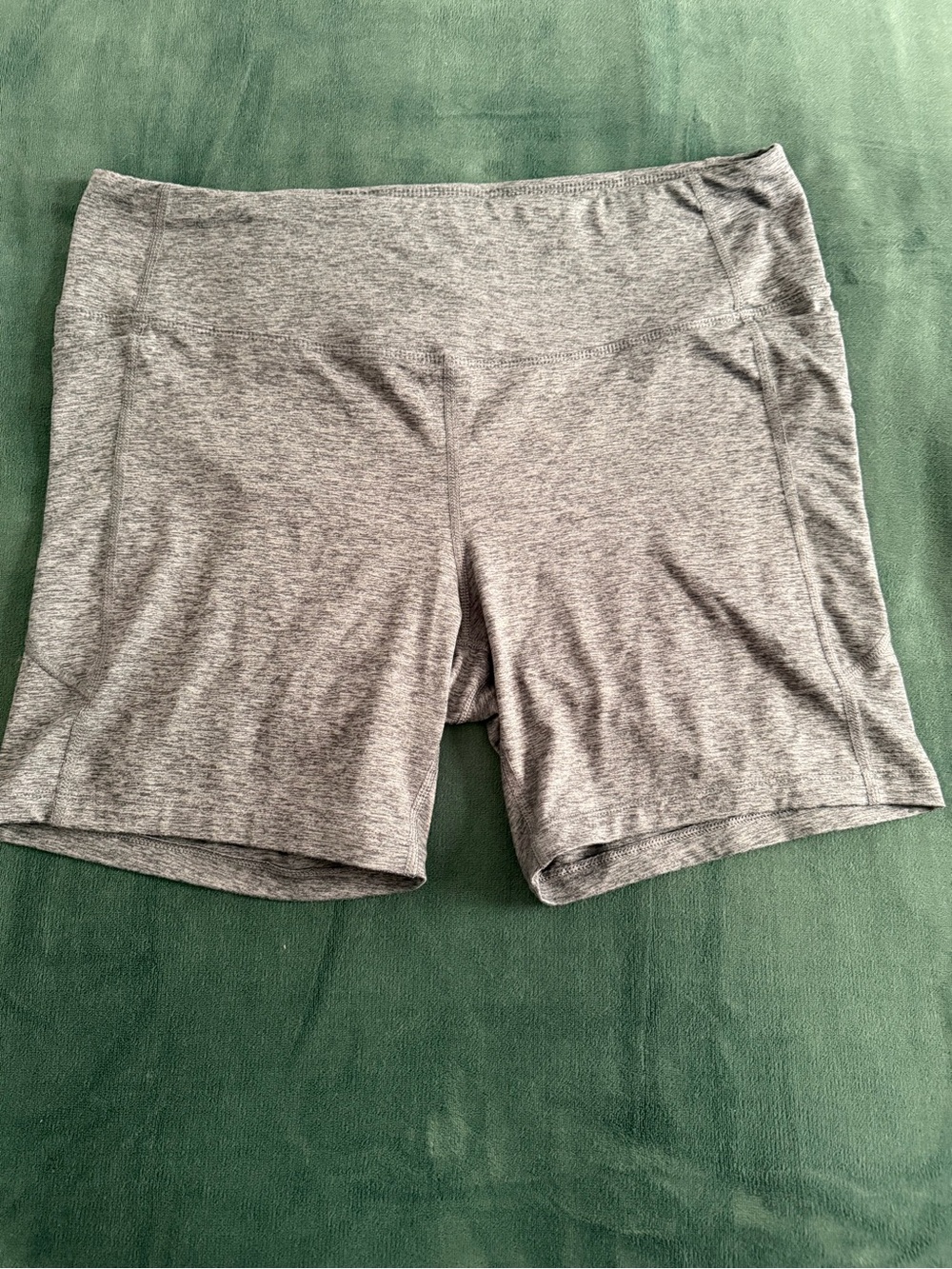 Athletic Works Gray High-Rise Bike Shorts